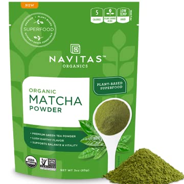  Navitas Organics Matcha Powder, 3oz. Pouch — Premium Culinary Grade, Organic, Non-GMO, Gluten-Free  - 811961020934