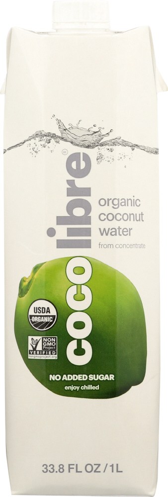 COCO LIBRE: Pure Organic Coconut Water, 33.8 oz - 0812161010671