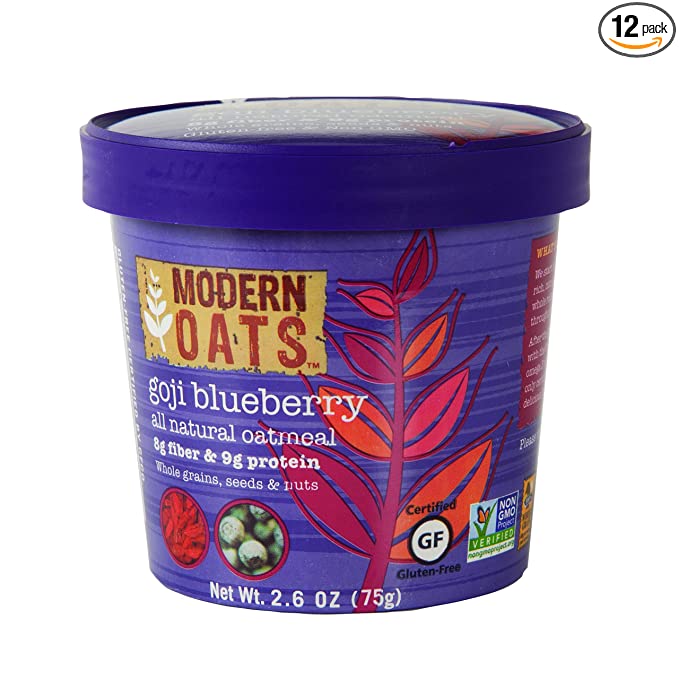 Modern Oats Goji Blueberry Oatmeal, 2.6 Ounce (Pack of 12) - 812169006485