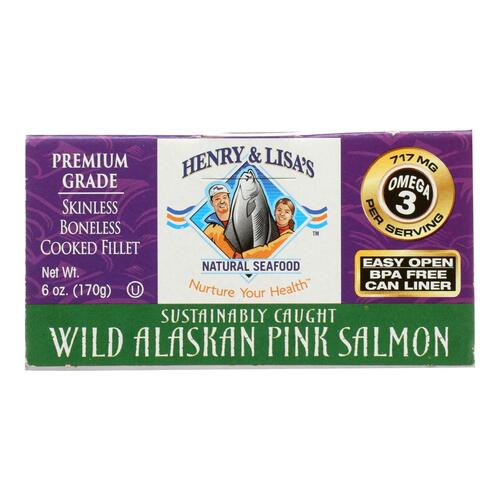 HENRY & LISA’S: Wild Alaskan Pink Salmon, 6 oz - 0812410000217