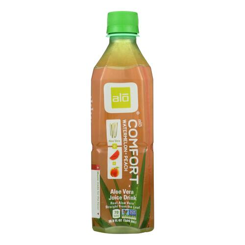 Alo Original Comfort Aloe Vera Juice Drink - Watermelon And Peach - Case Of 12 - 16.9 Fl Oz. - 812475012293