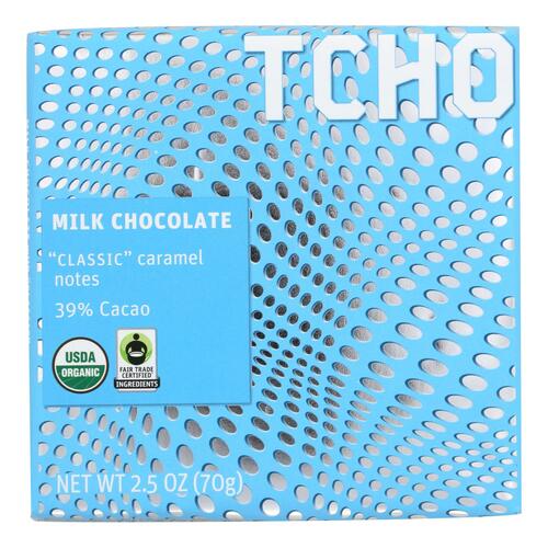 Tcho Chocolate Milk Chocolate Bar - Classic - Case Of 12 - 2.5 Oz. - 812603017848