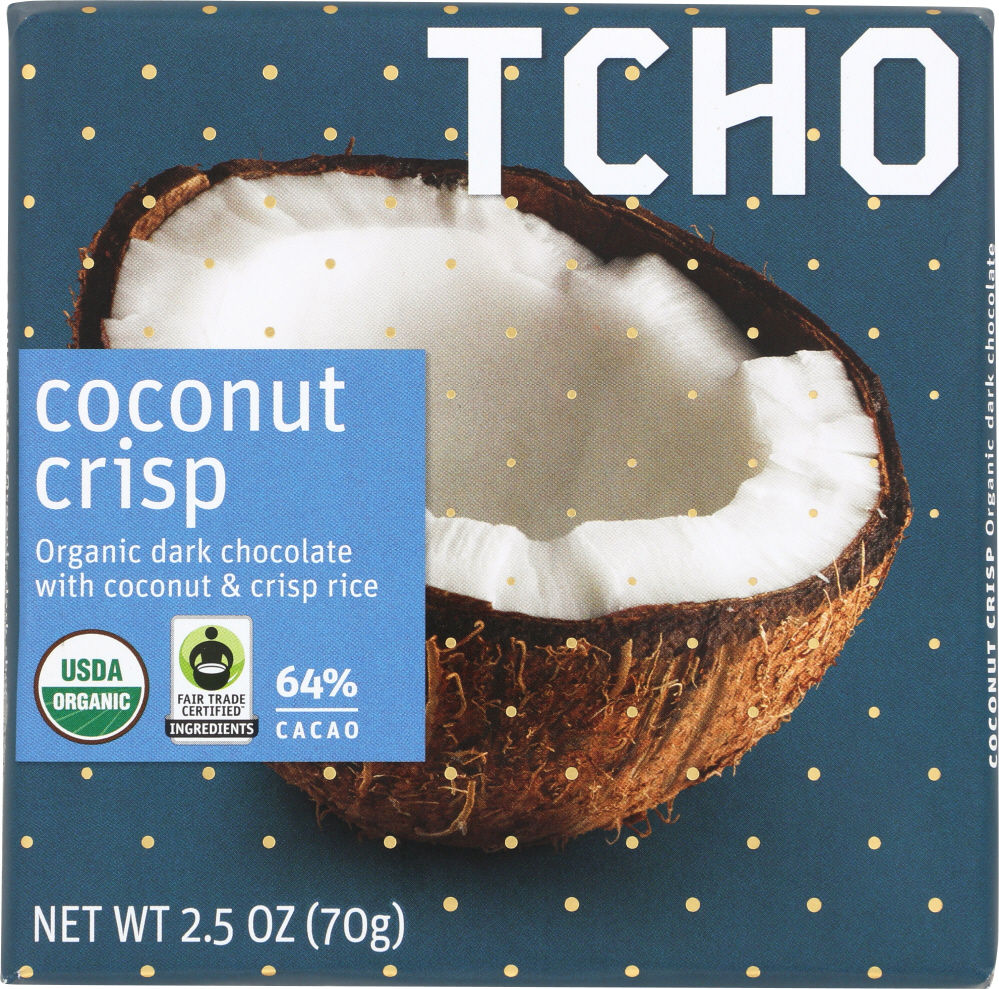 Organic Dark Chocolate With Coconut & Crisp Rice - 812603017954