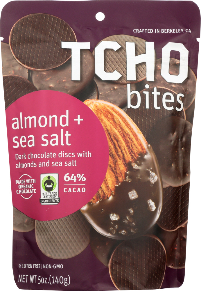 Organic Dark Chocolate Discs With Almonds And Sea Salt Bites - 812603018357