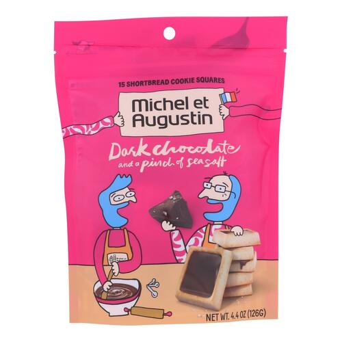 Michel Et Augustin - Cookie Dark Chocolate Ss Shortbread - Case Of 6 - 4.4 Oz - 0812668020630