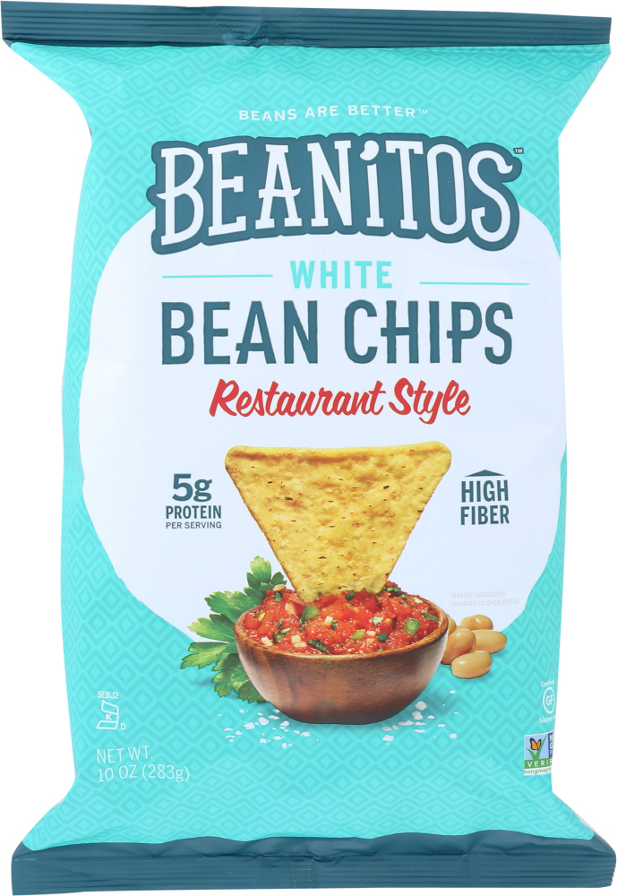 BEANITOS: Restaurant Style White Bean Chips with Sea Salt, 10 oz - 0812891020940