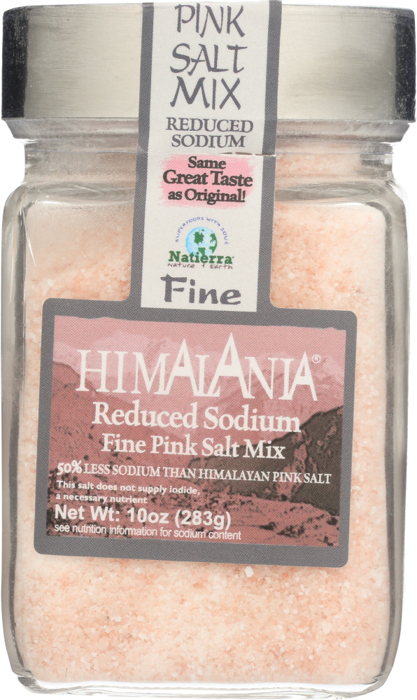 NATIERRA: Himalania Reduced Sodium Fine Pink Salt, 10 oz - 0812907013089