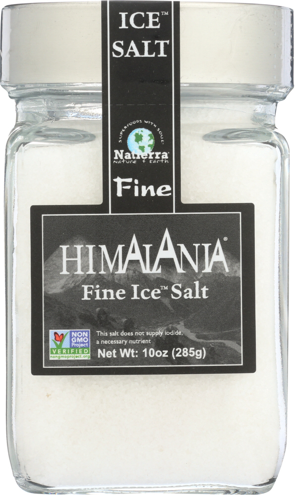 NATIERRA: Fine Ice Salt in Glass Jar, 10 oz - 0812907013393