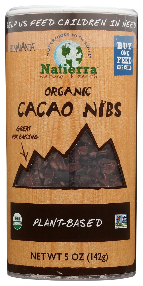 NATIERRA: Organic Cacao Nibs Shaker, 5 oz - 0812907013652