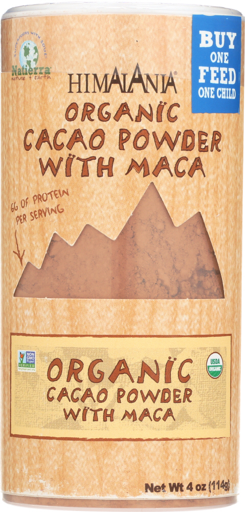 NATIERRA: Cacao Powder with Maca Shaker, 4 oz - 0812907013676