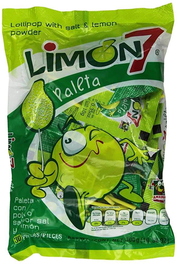  Limon 7 Paleta (Lollipop Covered with Lemon and Salt Powder  - 812999013271