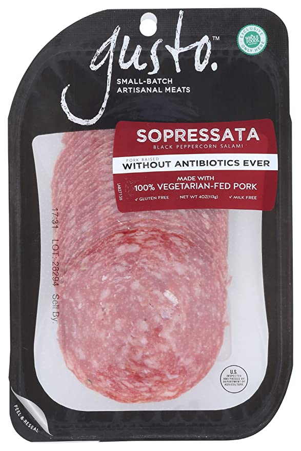  Gusto Sliced Sopressata Salami, 4 OZ  - 813039020419