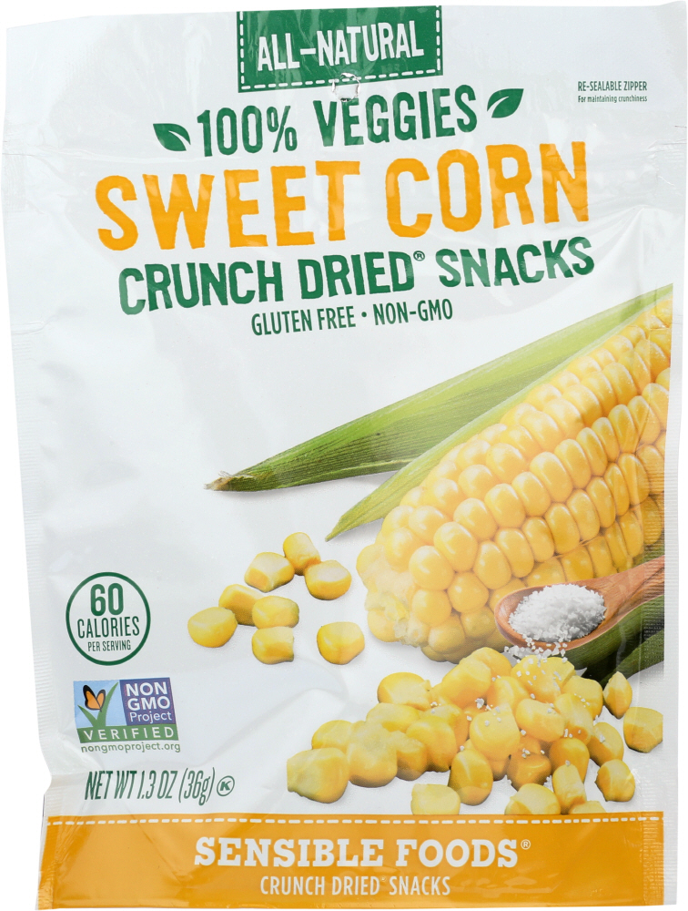 Sensible Foods, Sweet Corn Crunch Dried Snacks - 813367020259