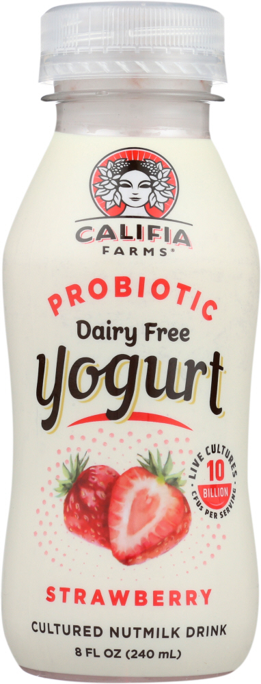 CALIFIA: Probiotic Yogurt Drink Strawberry, 8 fl oz - 0813636021017