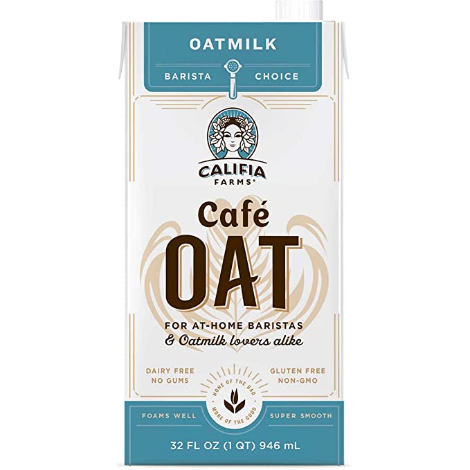 Califia Farms Cafe Oat Barista Choice Oatmilk, Dairy Free, 32 fl oz, 6 ct - 813636022779