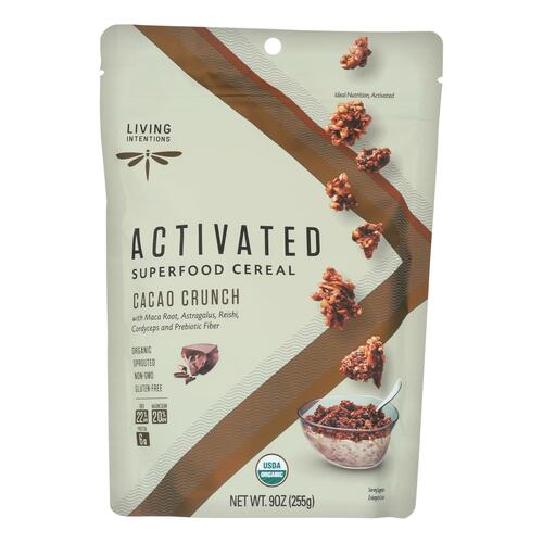 Living Intentions Cereal - Organic - Superfood - Cacao Crunch - 9 Oz - Case Of 6 - 0813700020014