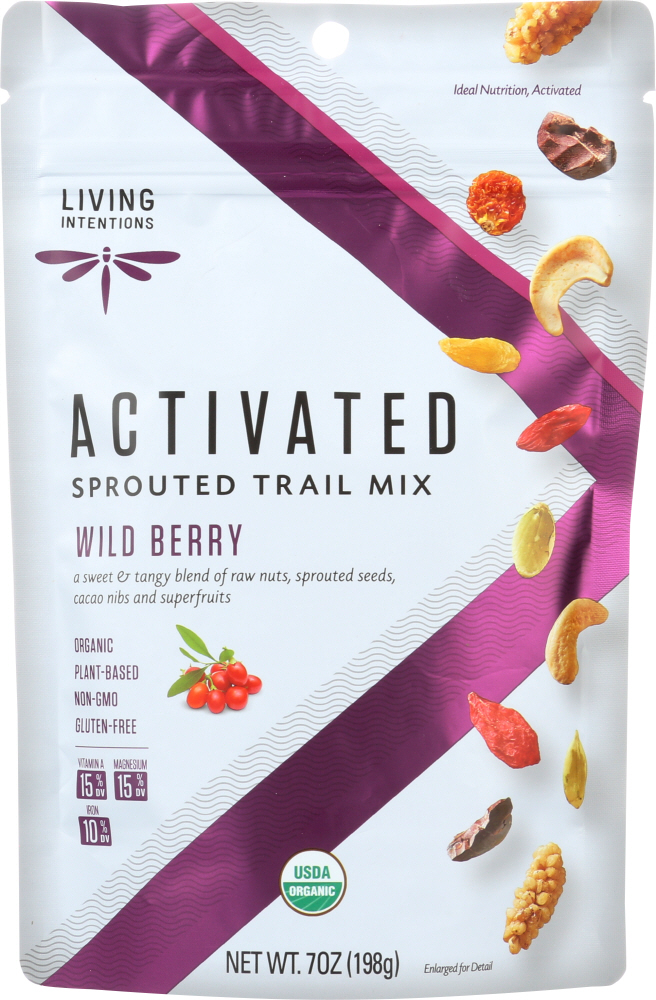LIVING INTENTIONS: Trail Mix Wild Berry Sprouted, 7 oz - 0813700020175