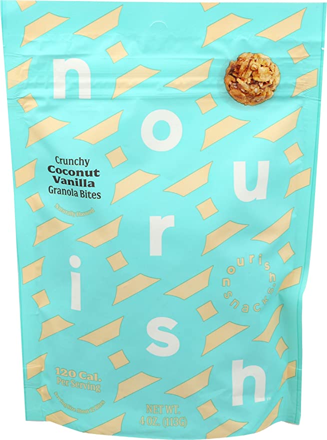 Nourish Snacks, Granola Bites Crunchy Coconut Vanilla, 4 Ounce - 814542020064