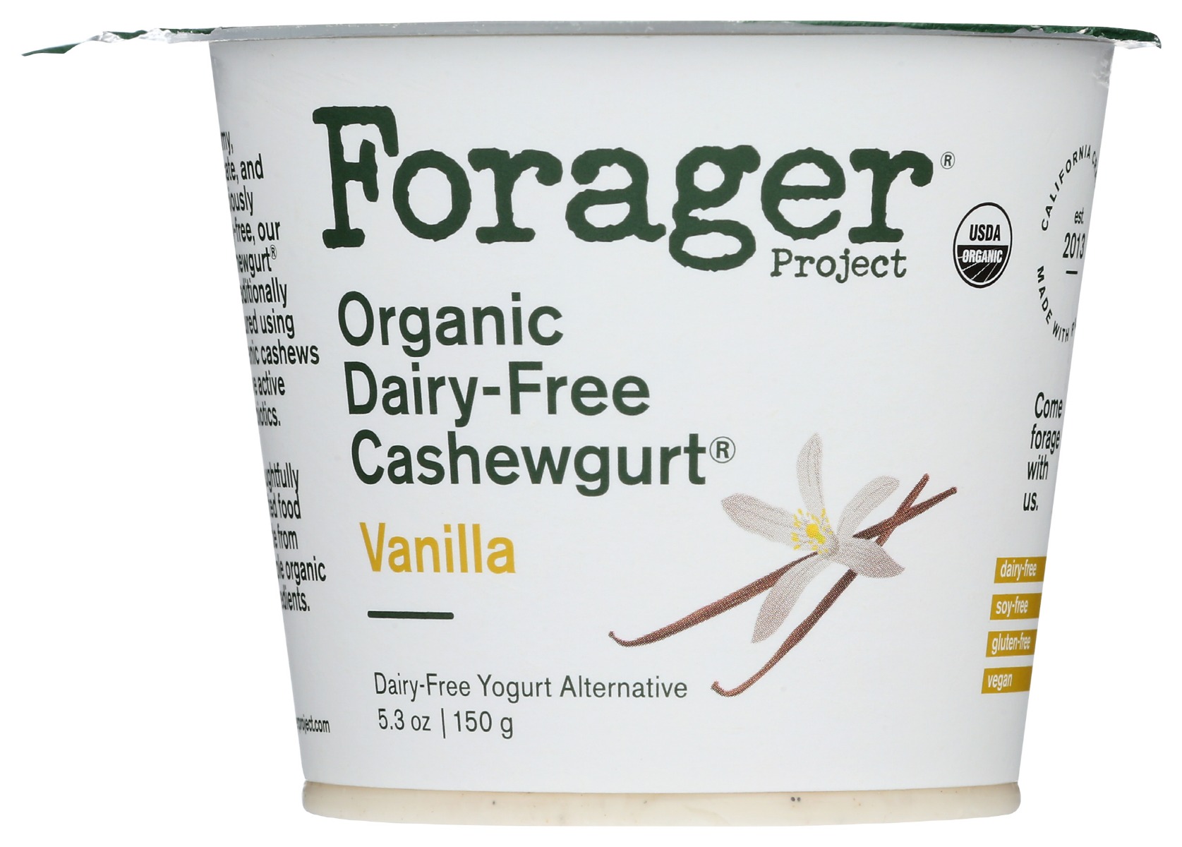 Vanilla Bean Organic Dairy-Free Cashewmilk Yogurt, Vanilla Bean - 814558020294