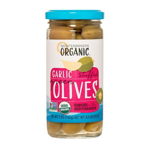 Mediterranean Organic, Garlic Stuffed Green Olives - 814985000241