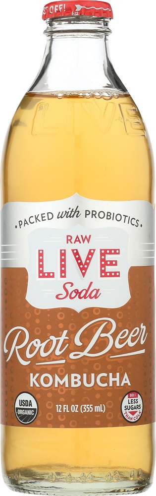 LIVE SODA: Root Beer Kombucha, 12 oz - 0815298020049