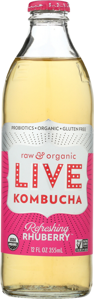 LIVE: Refreshing Rhuberry Kombucha, 12 oz - 0815298020070