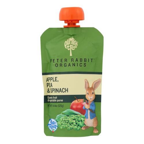 PETER RABBIT: Baby Pea Spinach Apple Organic, 4.4 oz - 0815367010025