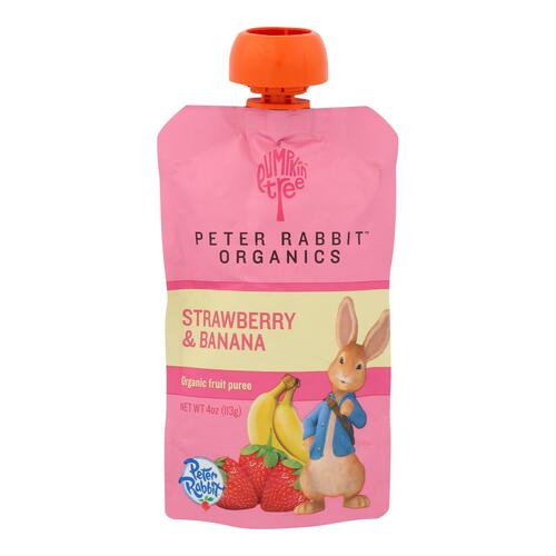 Peter Rabbit Organics Fruit Snacks - Strawberry And Banana - Case Of 10 - 4 Oz. - 815367010100