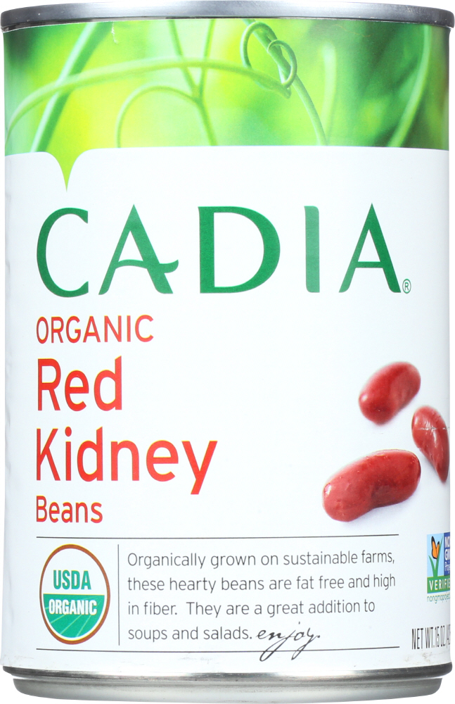 CADIA: Organic Red Kidney Beans, 15 oz - 0815369010146