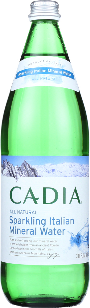 CADIA: Sparkling Italian Mineral Water, 33.8 fo - 0815369010733