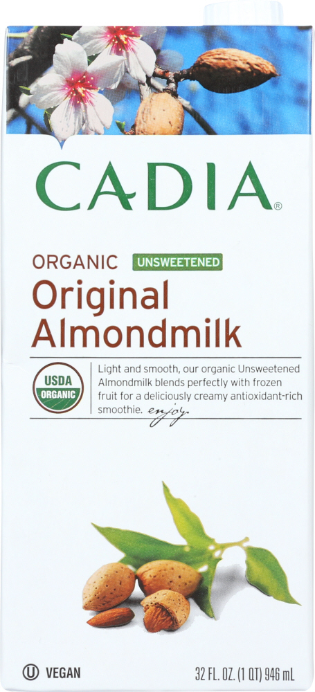 CADIA: Organic Original Unsweetened Almondmilk, 32 fo - 0815369013789