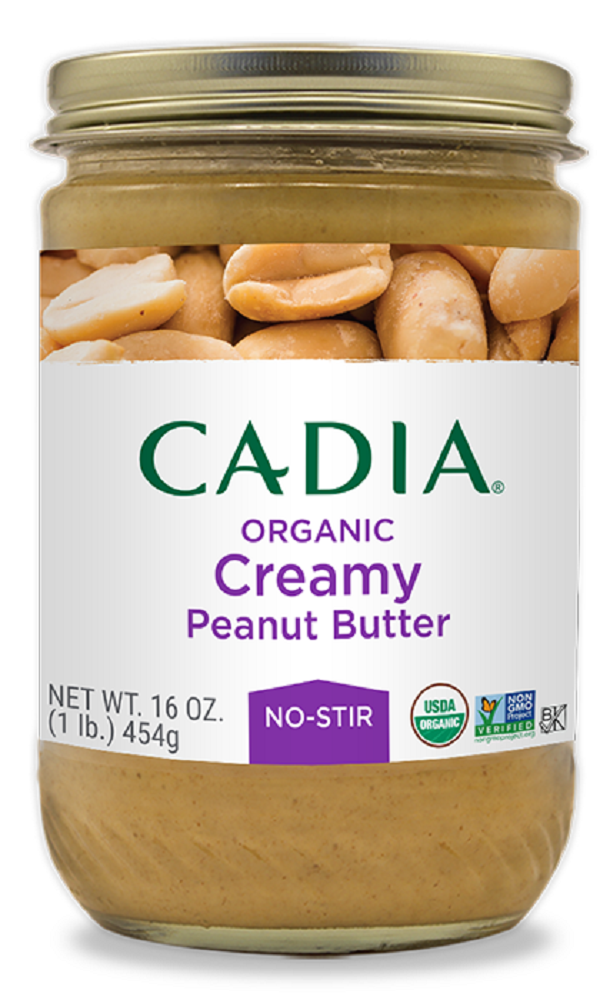 CADIA: Organic Creamy Peanut Butter No Stir, 16 oz - 0815369013949