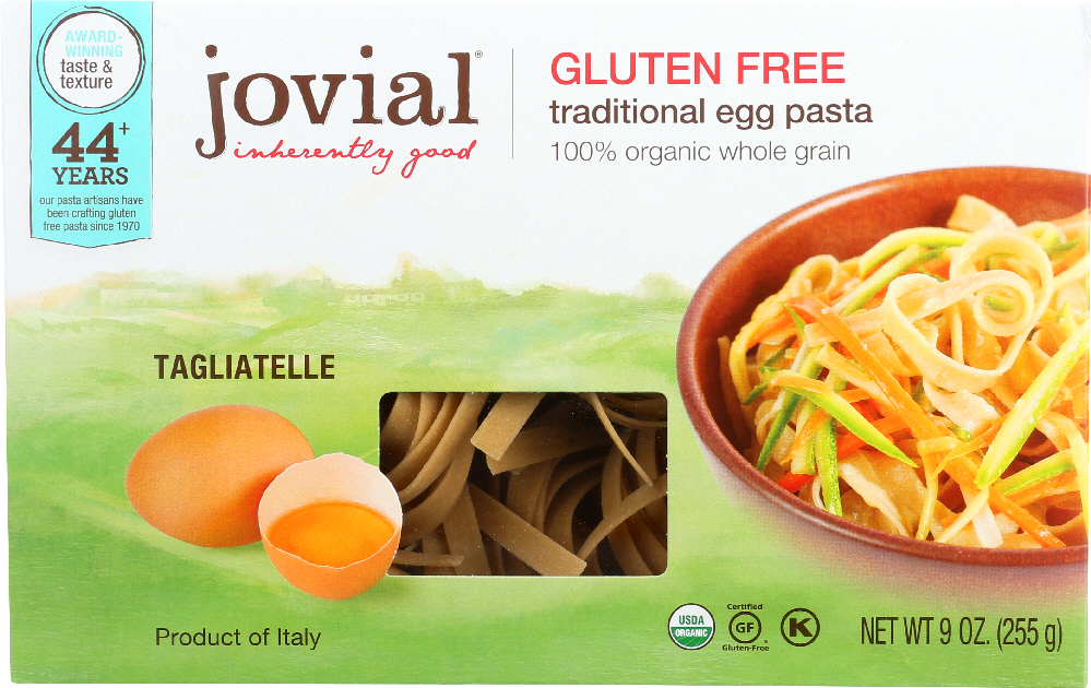 JOVIAL: Organic Gluten Free Brown Rice Pasta Tagliatelle, 9 oz - 0815421011302