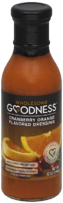 WHOLESOME GOODNESS: Dressing Cranberry Orange, 12 oz - 0815506010336