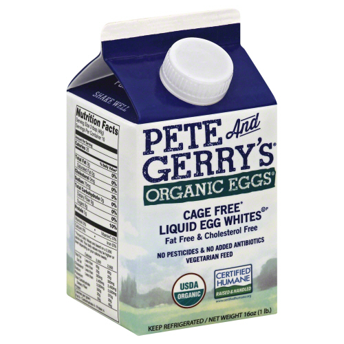 PETE AND GERRYS: Organic Liquid Egg Whites, 16 oz - 0815652000014