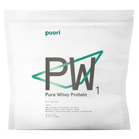 Puori - PW1 Pure Grass-Fed Whey Protein Powder Dark Chocolate - 31.75 oz. - 815667020410