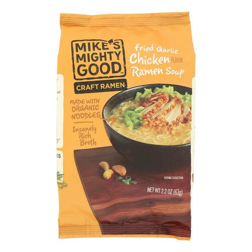 MIKES MIGHTY GOOD: Fried Garlic Chicken Ramen Soup, 2.2 oz - 0815677022022