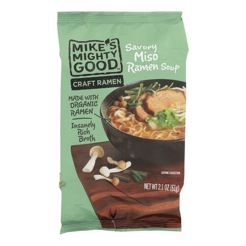 Mike's Mighty Good Savory Miso Ramen Soup - Case Of 7 - 2.1 Oz - 815677022046