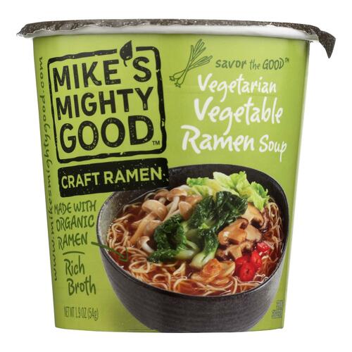 MIKES MIGHTY GOOD: Vegetarian Vegetable Ramen Noodle Soup, 1.9 oz - 0815677022077