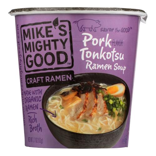 MIKES MIGHTY GOOD: Pork Tonkotsu Soup in Cup, 1.7 oz - 0815677022084