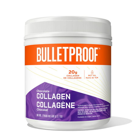Chocolate Collagen Protein Powder with MCT Oil, 19g Protein, 17.6 Oz, Bulletproof Collagen Peptides and Amino Acids for Healthy Skin, Bones and Joints (B0759SL8Y6) - 815709022822