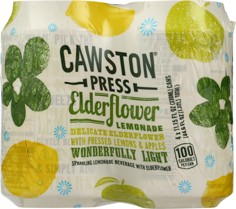 CAWSTON PRESS: Elderflower Sparkling Lemonade Pack of 4, 1320 ml - 0815796020138