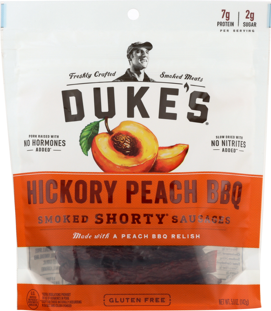 Hickory Peach Bbq Smoked Shorty Sausages, Hickory Peach Bbq - 815800020031