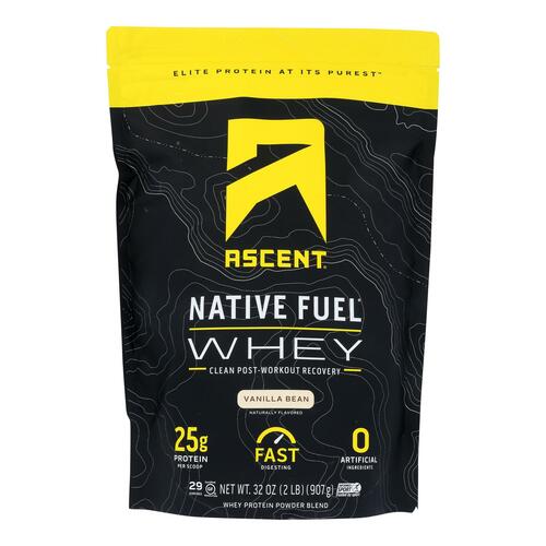 Ascent Native Fuel Vanilla Bean Whey Protein Powder Blend Vanilla Bean - 1 Each - 2 Lb - 815863020047