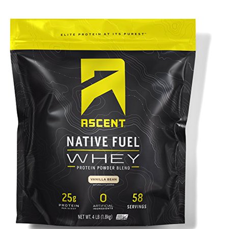 Ascent Native Fuel Whey Protein Powder Blend - 4 lbs - Vanilla - 815863020054