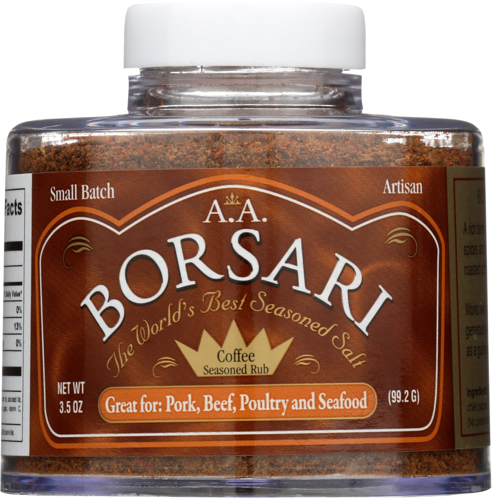 BORSARI: Seasoning Coffee Rub, 3.5 oz - 0815893000521