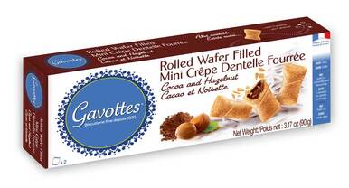 Gavottes Mini Crepes Filled with Cocoa and Hazelnut 3.17oz(90g) - 0815955000025