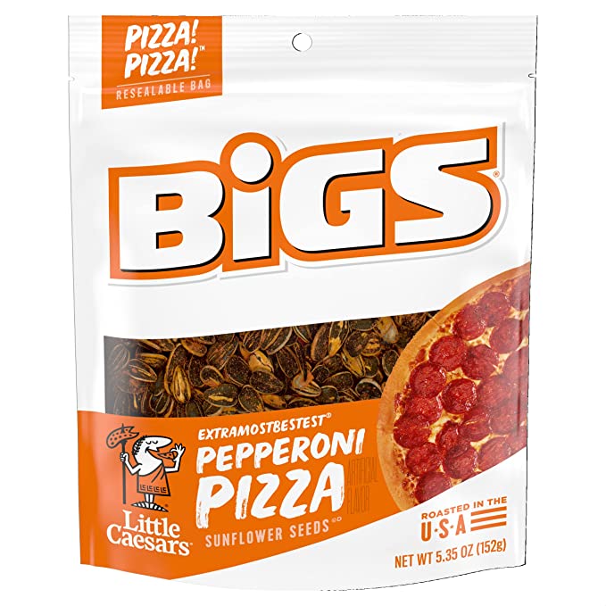  BIGS Little Caesars ExtraMostBestest Pepperoni Pizza Flavored Sunflower Seeds, 5.35 oz  - 816012010094