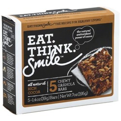 Eat Think Smile Granola Bars - 816031010013