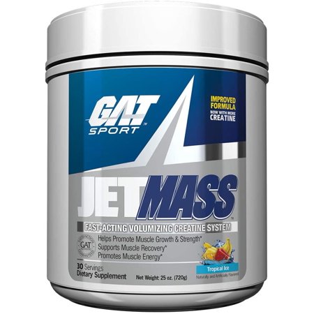 GAT Sport JetMass Fast-Acting Volumizing Creatine System, Tropical Ice, 30 Servings - 816170020959